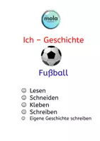 Vorschau - Arbeitsblätter - Ich-Geschichte : Fußball (lesen-schneiden-kleben-schreiben) - Deckblatt