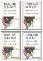 Vorschau - Mal- und Bastelvorlagen - Schulkind / Schulstart & Schulanfang - Grußkarte + Brause zur Einschulung Begrüßungen - Seite 2