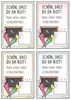 Vorschau - Mal- und Bastelvorlagen - Schulkind / Schulstart & Schulanfang - Grußkarte + Brause zur Einschulung Begrüßungen - Seite 3