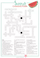 Vorschau - Arbeitsblätter - Summer Vocabulary Crossword Puzzle - Seite 1