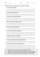 Vorschau - Arbeitsblätter - AB mit Fragen zum Thema "Klaus Störtebeker" + Lösungsblatt + Infografik - Deckblatt