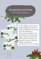 Vorschau - Bildkarten - Namensschild Aufsteller Dinos - Hochformat - Deckblatt