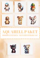 Vorschau - selbst erstellte Cliparts/Grafiken - 14 Niedliche Aussie Baby Tiere Clipart - Kinderzimmer Kunst, Dusche - Seite 3