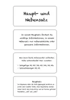 Vorschau - Fördermaterial/Inklusion - Fächer Haupt- und Nebensatz (Nebensatzarten) - Seite 1