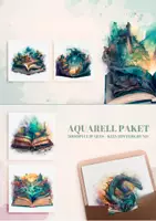 Vorschau - selbst erstellte Cliparts/Grafiken - 15 Aquarell Fantasy Book Clipart, Vintage Magical Book PNG - Seite 2