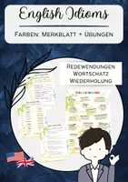 Vorschau - Arbeitsblätter - Color Idioms: Overview + exercises - Deckblatt