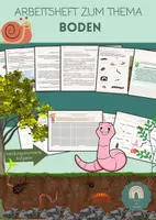 Vorschau - Unterrichtsreihen - Arbeitsheft zum Thema Boden, Bodentiere und Pflanzen - Deckblatt