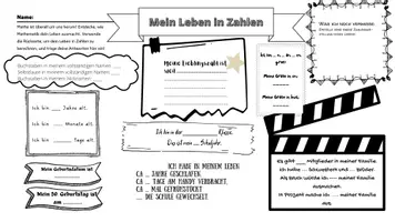 Vorschau - Arbeitsblätter - Mein Leben in Zahlen - Anfangsaktivität - Seite 1