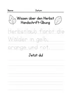 Vorschau - Arbeitsblätter - Handschriftübung Herbst - Seite 3