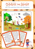 Vorschau - Spiele - Lesespiel - Tafelbild im Herbst - Deckblatt