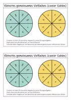Vorschau - Arbeitsblätter - kgV (kleinstes gemeinsames Vielfaches) – Arbeitsblatt „Spinner“ - Seite 1
