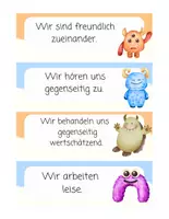Vorschau - Poster - Klassenregeln für die Monsterklasse - Seite 1