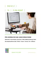 Vorschau - Arbeitsblätter - DaZ-Kurs A1.2-16 In der Arbeit/ Wechselpräpositionen/ Perfekt - Deckblatt