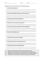 Vorschau - Arbeitsblätter - AB mit Fragen zum Thema "Gustav Stresemann" + Lösungsblatt + Infografiken - Deckblatt