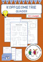 Vorschau - Arbeitsblätter - Kopfgeometrie "Quader" - Arbeitsblätter mit Lösungen - Deckblatt