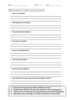 Vorschau - Arbeitsblätter - Lernplakate + AB mit Fragen zum Thema "Studium" + Lösungsblatt + Infografik - Seite 1