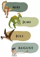 Vorschau - Präsentationen/Tafelbilder - Geburtstagskalender - Dino - Klassenraumdekoration - Seite 2
