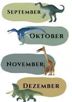 Vorschau - Präsentationen/Tafelbilder - Geburtstagskalender - Dino - Klassenraumdekoration - Seite 3