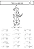 Vorschau - Arbeitsblätter - Rechenmalblatt Zirkus: Einmaleins (ab Klasse 2) - Seite 1