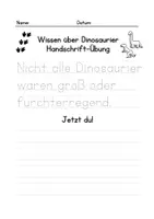 Vorschau - Arbeitsblätter - Handschriftübung Dinosaurier - Seite 2