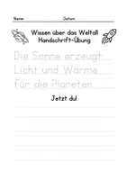 Vorschau - Arbeitsblätter - Handschriftübung Weltall - Seite 3