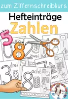 Vorschau - Arbeitsblätter - Hefteintrag Zahlen / Ziffern 0 bis 10 - Hefteinträge im ZR 10 - Deckblatt