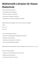 Vorschau - Lehrpläne/Lehrermaterial - Mathematik Lehrplan 10. Klasse Realschule - Deckblatt
