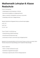Vorschau - Lehrpläne/Lehrermaterial - Mathematik Lehrplan Leitfaden für Lehrer 9. Klasse Realschule - Deckblatt