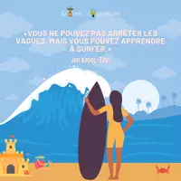 Aperçu - Affichage - Citation Illustrée - Vous ne pouvez pas arrêter les vagues - Page de couverture