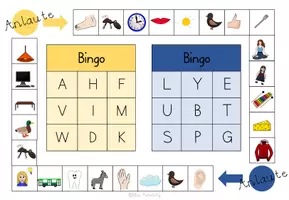 Vorschau - Spiele - Würfel Bingo Anlaute - Laut-Buchstaben Zuordnung spielerisch festigen - Seite 2