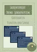 Vorschau - Merkblätter - Sonnensystem / Planeten Wissenskartei Karteikarten - Deckblatt