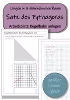 Vorschau - Arbeitsblätter - Satz des Pythagoras: Anwendung im 2D- und 3D-Raum - Arbeitsblatt - Deckblatt