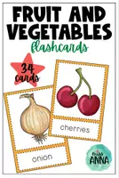 Vorschau - Spiele - Fruit and Vegetables FLASHCARDS - Deckblatt