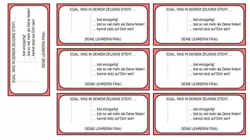 Vorschau - Mal- und Bastelvorlagen - Wertschätzung Zeugnisse Lehrerin - Seite 1