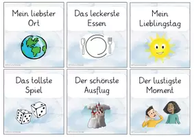 Vorschau - Spiele - kleines Materialpaket - Erzählen nach den Ferien (Winterferien, Weihnachtsferien) - Seite 1