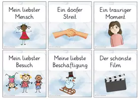 Vorschau - Spiele - kleines Materialpaket - Erzählen nach den Ferien (Winterferien, Weihnachtsferien) - Seite 2