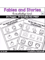 Vorschau - Arbeitsblätter - Fables and Stories - 1st Grade Knowledge ELA Worksheets - Deckblatt