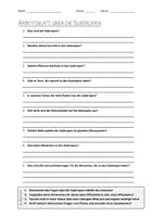 Vorschau - Arbeitsblätter - AB mit Fragen zum Thema "Subtropen" + Lösungsblatt - Deckblatt