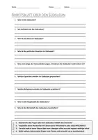 Vorschau - Arbeitsblätter - AB mit Fragen zum Thema "Südsudan" + Lösungsblatt - Deckblatt