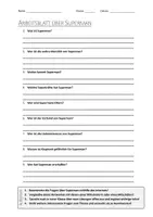 Vorschau - Arbeitsblätter - AB mit Fragen zum Thema "Superman" + Lösungsblatt + Infografik - Deckblatt