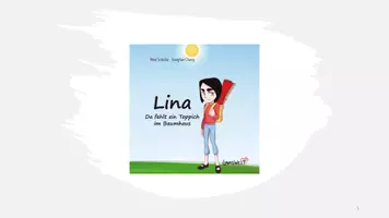 Vorschau - Präsentationen/Tafelbilder - Bilderbuchkino LINA - Da fehlt ein Teppich im Baumhaus - Deckblatt