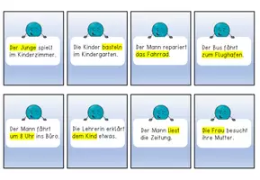 Vorschau - Spiele - Satzglieder Merk es dir / Kartenspiel / Deutsch - Seite 1