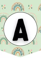 Vorschau - Poster - Materialpaket: Wimpel mit Buchstaben für Klassenraum - Seite 1
