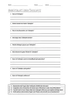 Vorschau - Arbeitsblätter - AB mit Fragen zum Thema "Tafelspitz" + Lösungsblatt - Deckblatt