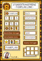 Vorschau - Präsentationen/Tafelbilder - Stundentransparenz Fahrplan Visualisierung Tafelmaterial Löwe - Deckblatt