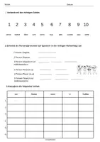Vorschau - Arbeitsblätter - Spanisch (Anfänger) 8.Klasse /1.Lehrjahr 🇪🇸 - Seite 1
