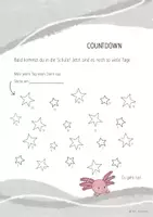 Vorschau - Arbeitsblätter - Countdown zum Schulstart / Axolotlklasse (grau/beige) - Seite 2
