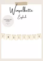 Vorschau - Poster - Wimpelkette Englisch beige - Deckblatt