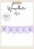 Vorschau - Poster - Wimpelkette Musik lila - Deckblatt