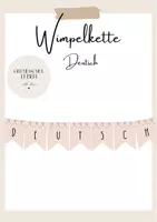 Vorschau - Poster - Wimpelkette Deutsch rosa - Deckblatt